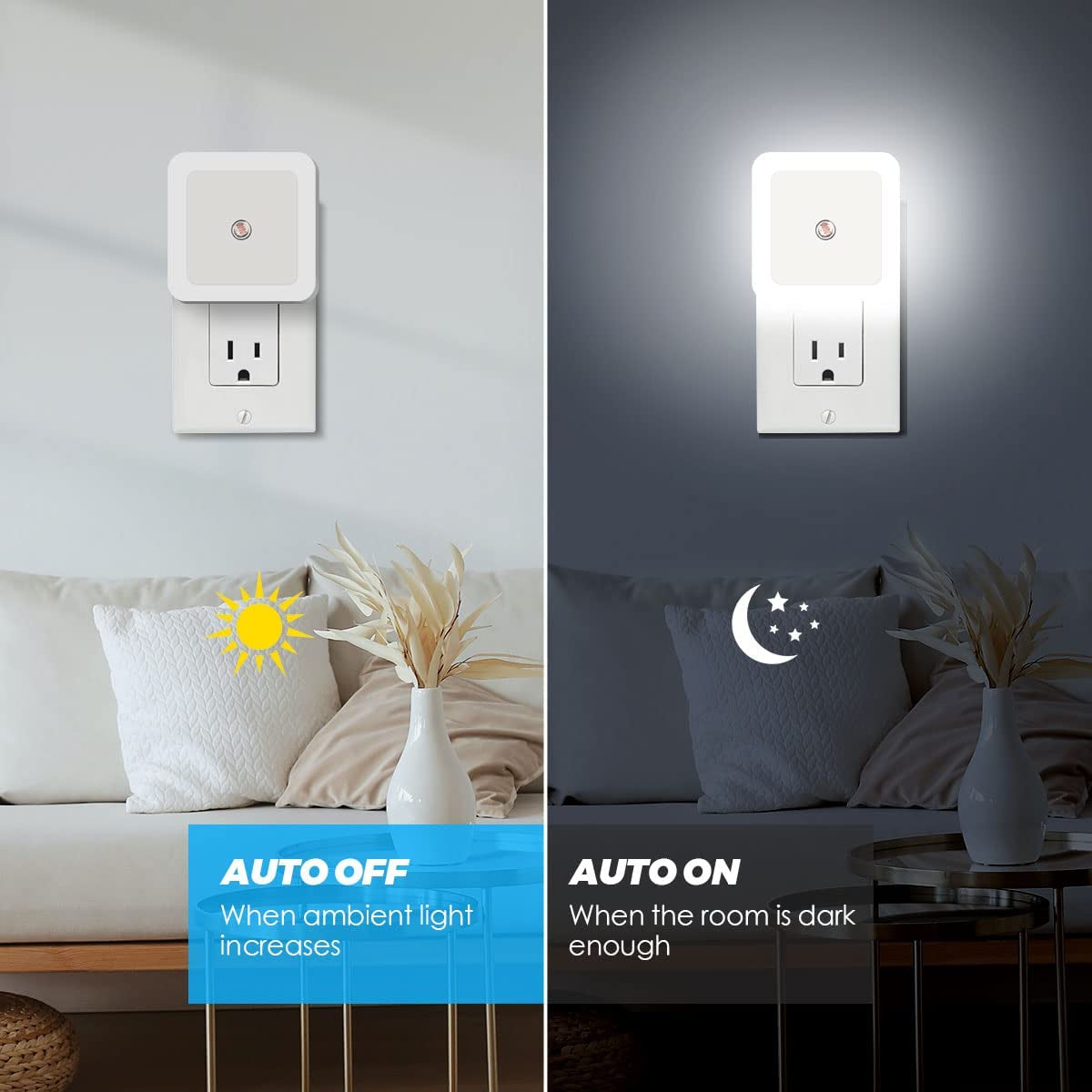  Night Light for Kids, Plug in Night Light for Adults Bedroom Soft White