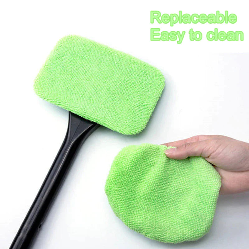 Car Window Cleaner Brush Kit Windshield Cleaning Wash Tool inside Interior Auto Glass Wiper with Long Handle 