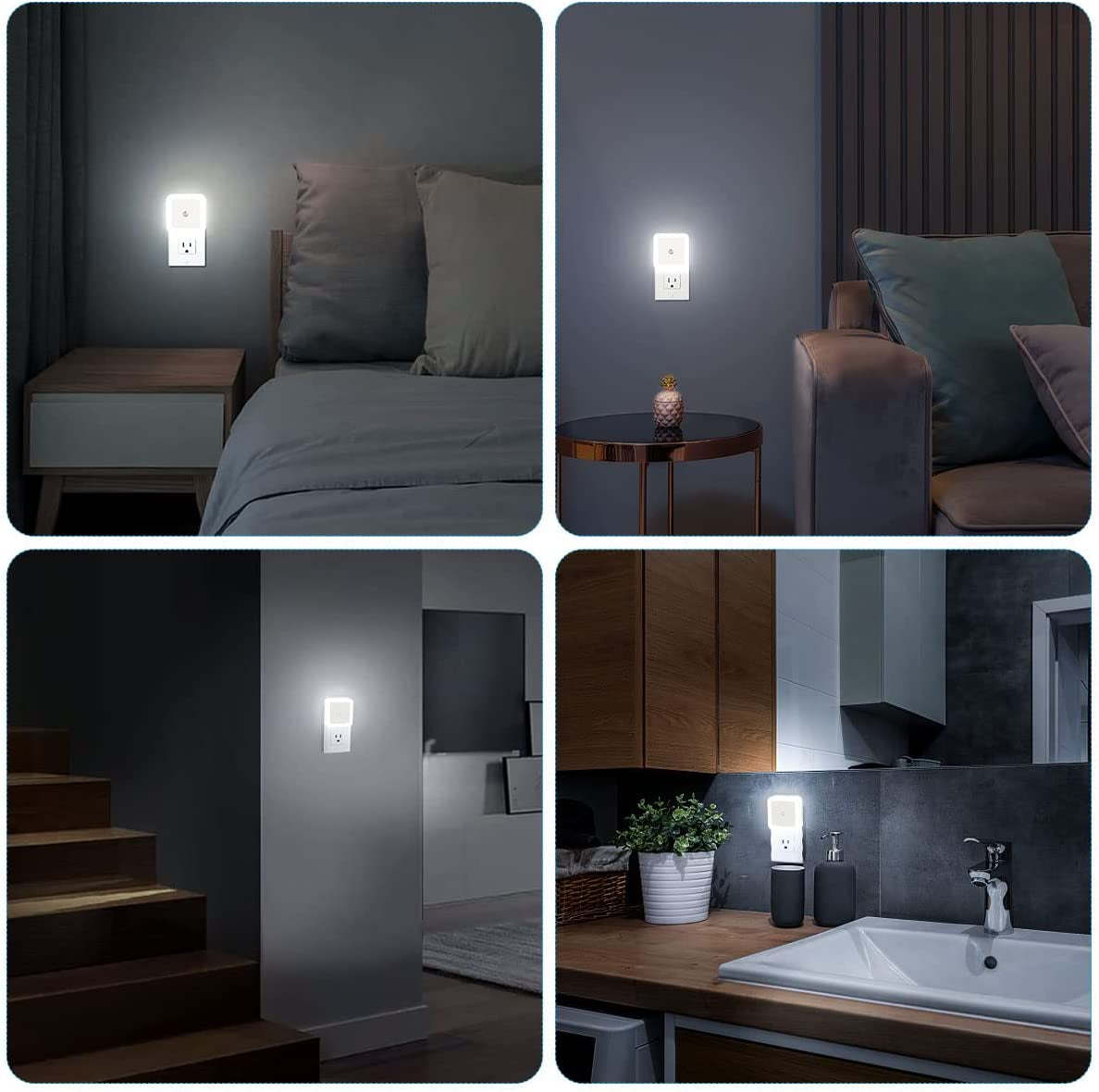 Night Light for Kids, Plug in Night Light for Adults Bedroom Soft White